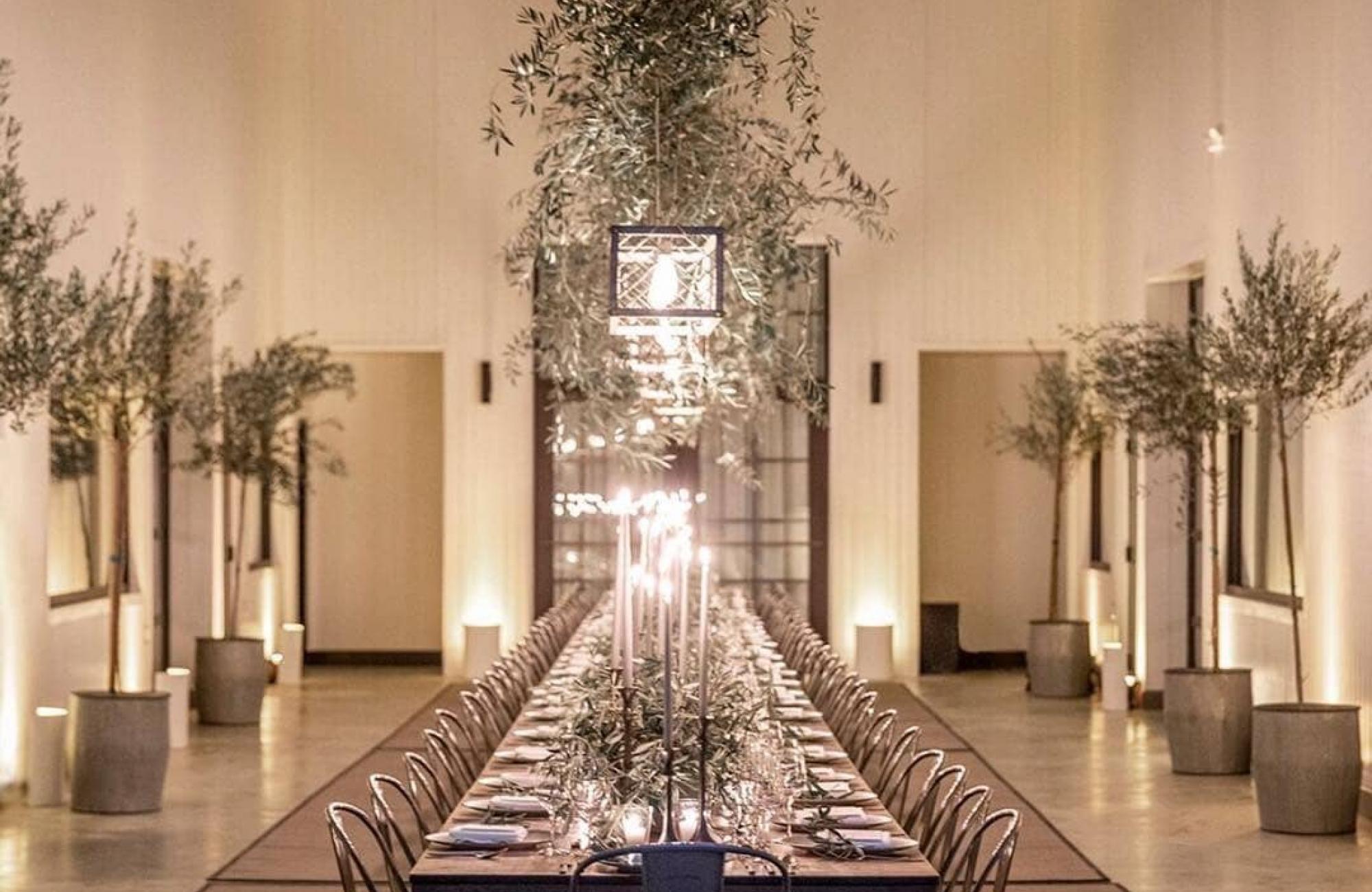 Dinning Table with Chairs & Candles for Petros Winery Special Events