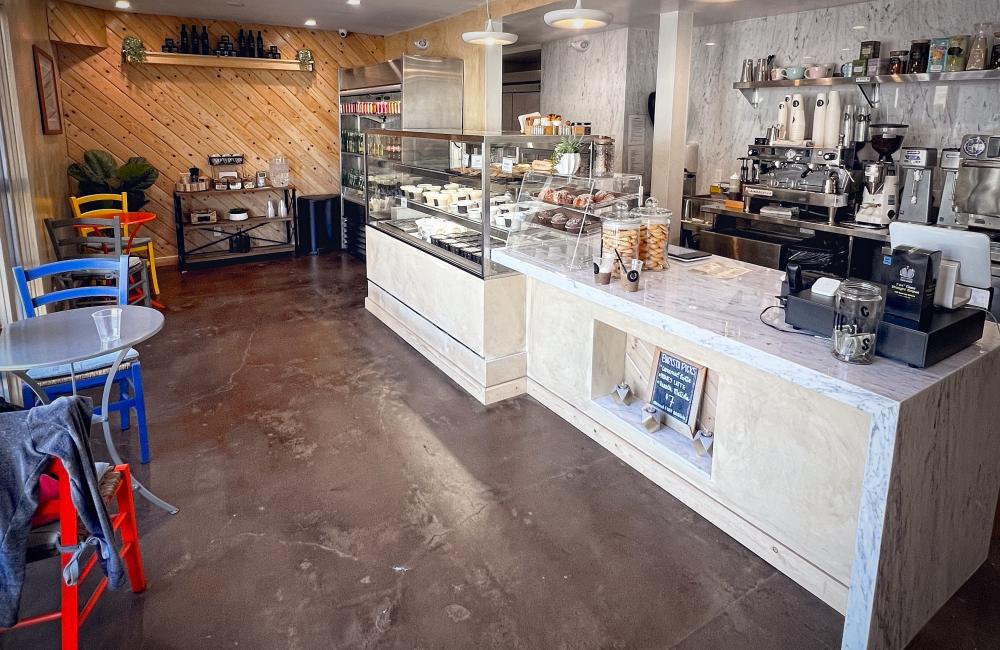 Petros Kafe inside shot of kitchen counter