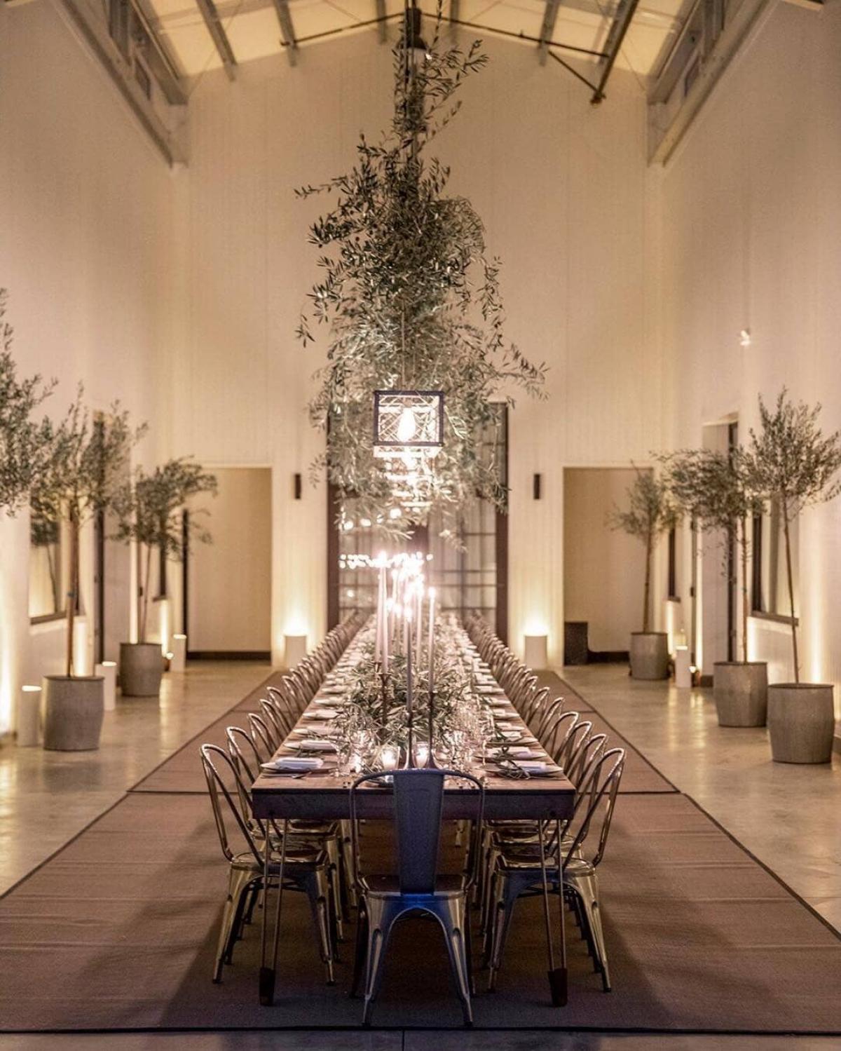 Candlelight Reception Table for a Rehearsal Dinner