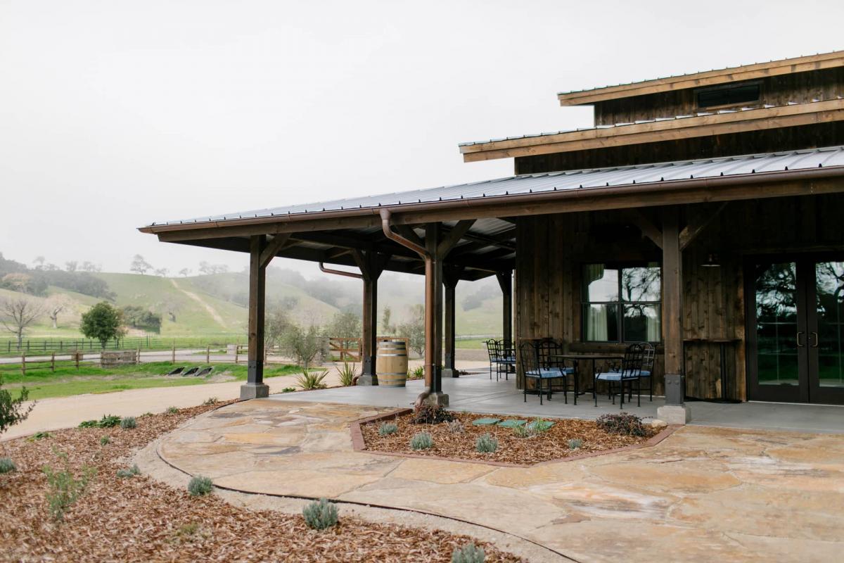 View of Porch Outside Petros Winery