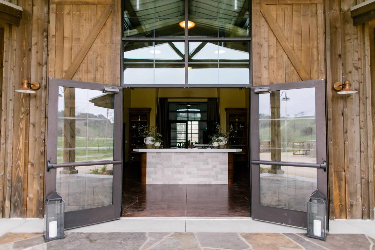 Front Doors Open of Petros Winery