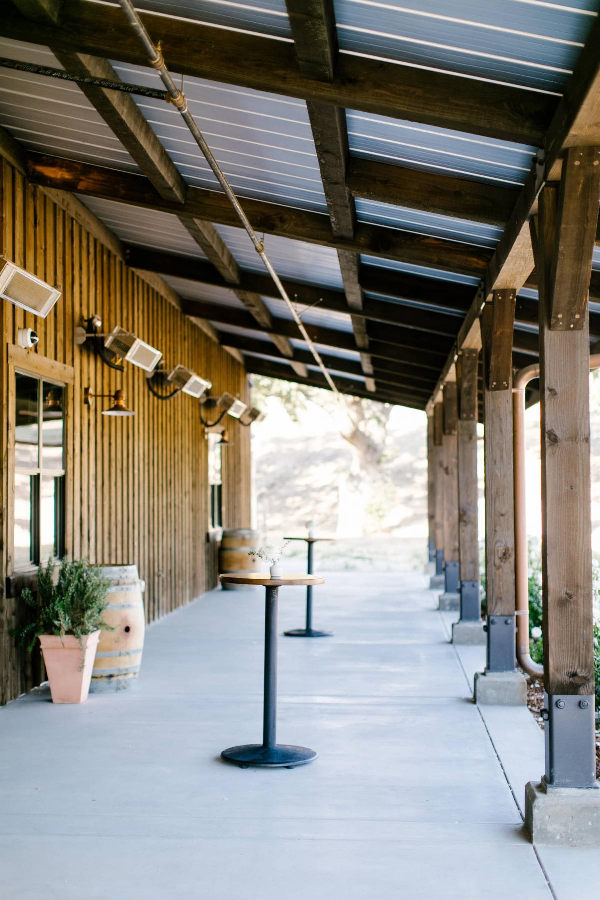 Petros Winery Porch for Danielle & Jake's Wedding