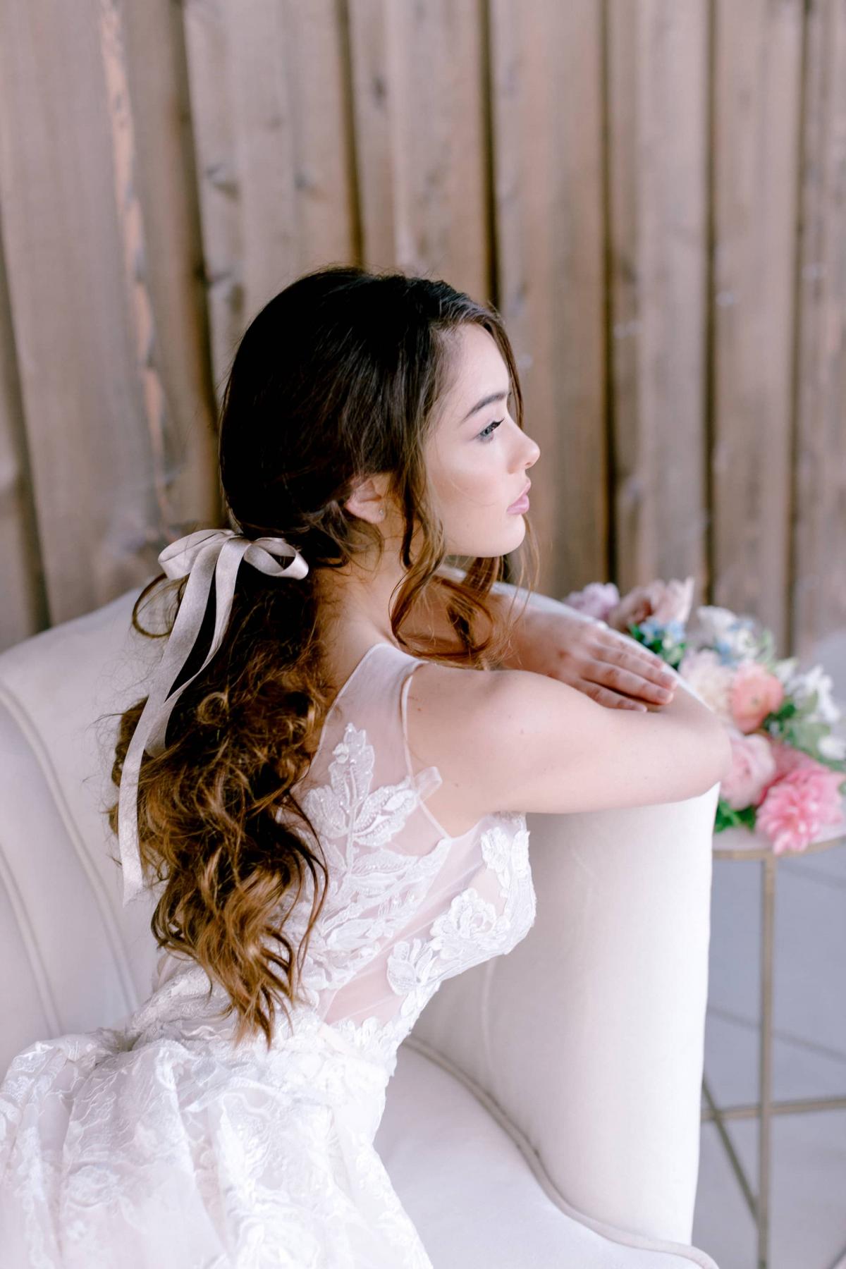 Bride Looking Out Over Petros Winery for Mika & James's Wedding