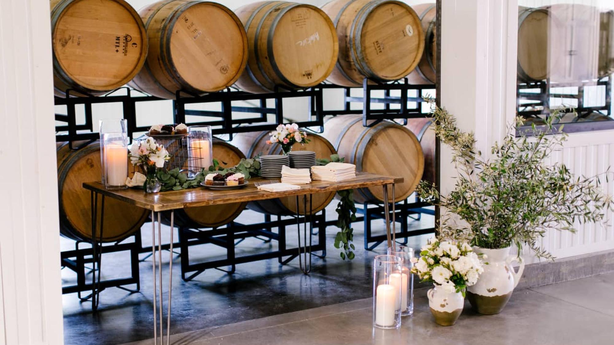 Petros Brand Winery Barrels